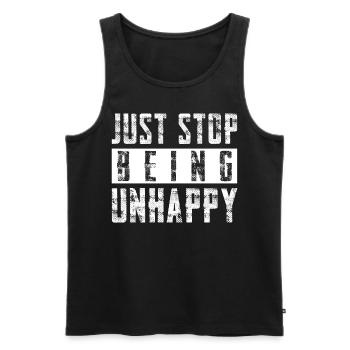 Sarcasm Misanthrope Sarcasm - Männer Premium Bio Tank Top - Schwarz - Vorne - Michal (187cm)