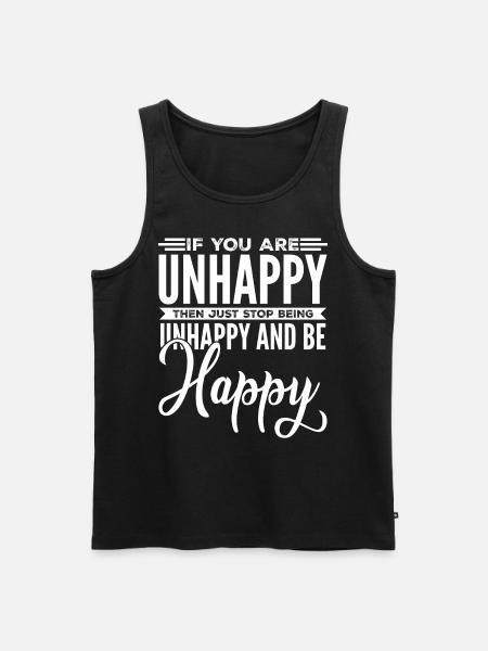 Unhappy Sarcasm Misanthrope Sarcasm Goth - Men's Premium Organic Tank Top - black