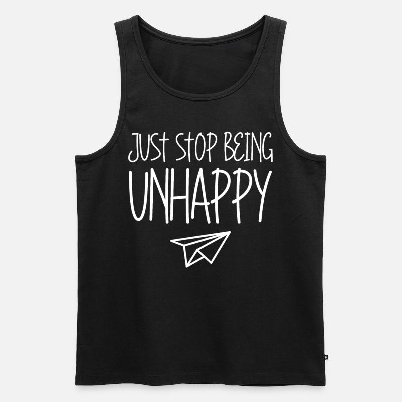 Sarcasm Misanthrope Sarcasm Unhappy Goth - Men's Premium Organic Tank Top - black