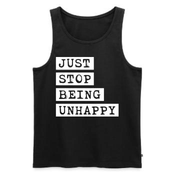 Misanthrope Sarcasm Unhappy Goth - Männer Premium Bio Tank Top - Schwarz - Vorne - Michal (187cm)