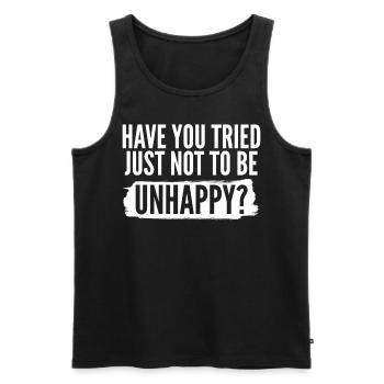 Goth Sarcasm Sarcastic Misanthrope - Männer Premium Bio Tank Top - Schwarz - Vorne - Michal (187cm)
