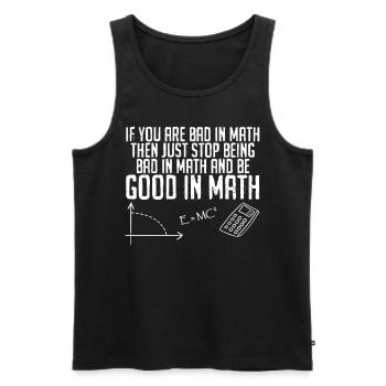 Math Maths Mathematics Physics Teacher - Männer Premium Bio Tank Top - Schwarz - Vorne - AI Model Male 178 light (178cm)