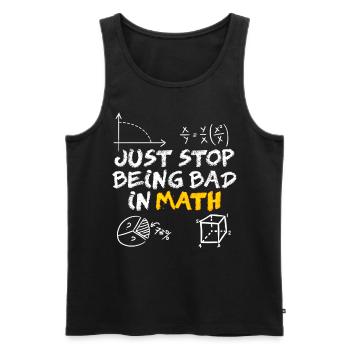 Maths Mathematics Physics Teacher Math - Männer Premium Bio Tank Top - Schwarz - Vorne - AI Model Male 178 light (178cm)