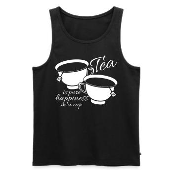 Tea Bag Teapot Tea Cup Tea Mug - Men's Premium Organic Tank Top - black - Front - AI Model Male 178 light (178cm)