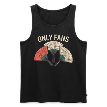 Drôle Fans Vintage Fan Humour Rétro Graphique - Débardeur bio Premium Homme - noir - Devant - AI Model Male 178 light (178cm)