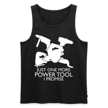 Power Tools Electric Tools - Men's Premium Organic Tank Top - black - Front - AI Model Male 178 light (178cm)
