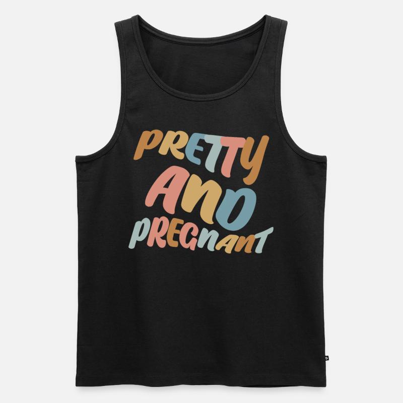 Grossesse Rétro Bébé Mère Enceinte - Débardeur bio Premium Homme - noir