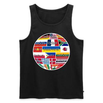 Misanthrope Grumpy Curse Words - Männer Premium Bio Tank Top - Schwarz - Vorne - Michal (187cm)