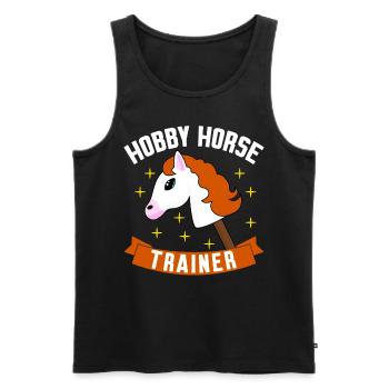Hobby Horse Hobbyhorse Riding - Men's Premium Organic Tank Top - black - Front - Michal (187cm)