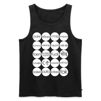 Misanthropist Curse Words Misanthrope - Männer Premium Bio Tank Top - Schwarz - Vorne - Michal (187cm)