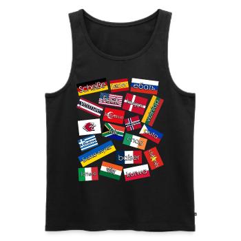 Grumpy Curse Words - Männer Premium Bio Tank Top - Schwarz - Vorne - Michal (187cm)