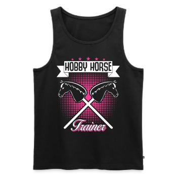 Riding Hobby Horse Hobby Horsing - Männer Premium Bio Tank Top - Schwarz - Vorne - Michal (187cm)