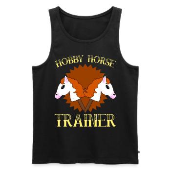 Hobbyhorse Riding Hobby Horse - Men's Premium Organic Tank Top - black - Front - Michal (187cm)