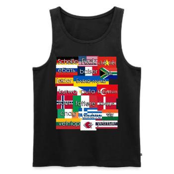 Grumpy Misanthrope Curse Words - Männer Premium Bio Tank Top - Schwarz - Vorne - Michal (187cm)