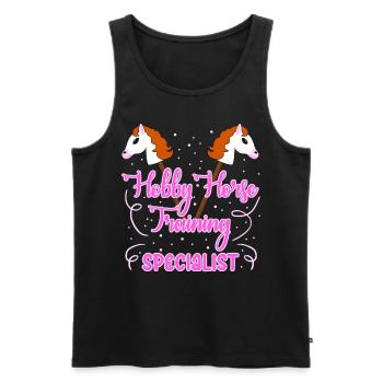 Hobby Horse Riding Hobbyhorse - Men's Premium Organic Tank Top - black - Front - Michal (187cm)