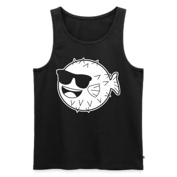 Puffer Fish Sunglasses Pufferfish - Männer Premium Bio Tank Top - Schwarz - Vorne - AI Model Male 178 light (178cm)