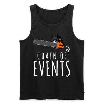 Chainsaws Chainsaw Chain Saw - Men's Premium Organic Tank Top - black - Front - Michal (187cm)