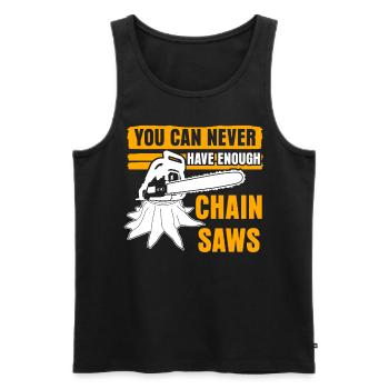 Chain Saw Joke Chainsaws Chainsaw - Men's Premium Organic Tank Top - black - Front - Michal (187cm)