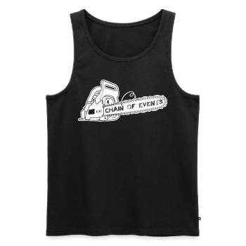 Chainsaw Chain Saw Chainsaws - Men's Premium Organic Tank Top - black - Front - Michal (187cm)