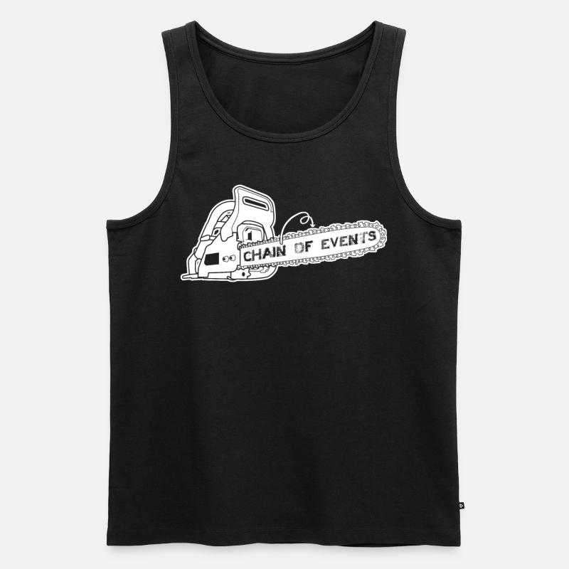 Chainsaw Chain Saw Chainsaws - Men's Premium Organic Tank Top - black