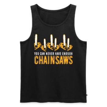 Chain Saw Chainsaws Chainsaw Fire Wood - Men's Premium Organic Tank Top - black - Front - Michal (187cm)