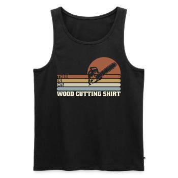 Chain Saw Retro Chainsaws Chainsaw - Men's Premium Organic Tank Top - black - Front - Michal (187cm)
