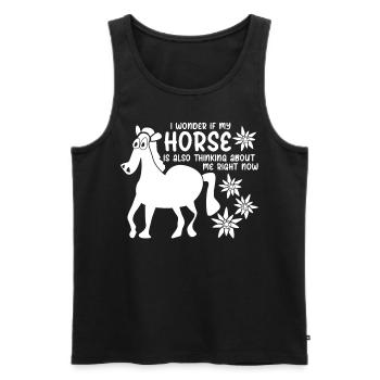 Haflinger Horses Iclander Horse Riding - Men's Premium Organic Tank Top - black - Front - AI Model Male 178 light (178cm)