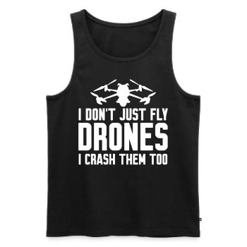 FPV Drone Quadcopter Pilot Drones - Men's Premium Organic Tank Top - black - Front - AI Model Male 178 light (178cm)