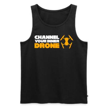 FPV Drone Drones Quadcopter Pilot - Men's Premium Organic Tank Top - black - Front - AI Model Male 178 light (178cm)