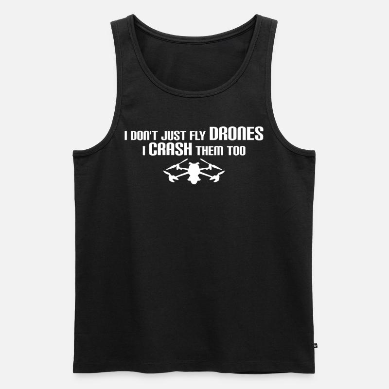 FPV Drone Crash Quadcopter Drones - Men's Premium Organic Tank Top - black