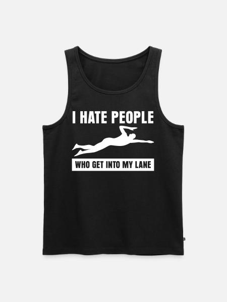 Triathlon Grumpy Swimmer Swimming - Men's Premium Organic Tank Top - black