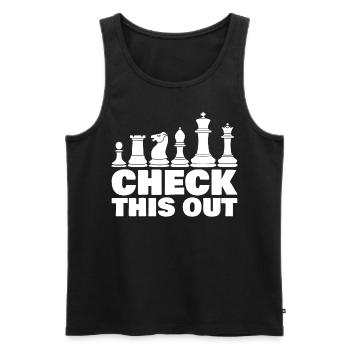 Chess Chess Player - Männer Premium Bio Tank Top - Schwarz - Vorne - Michal (187cm)