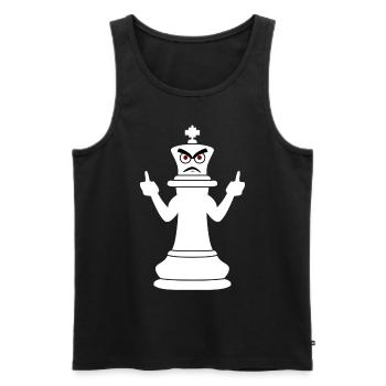 Middle Finger Chess Player Chess Pieces - Männer Premium Bio Tank Top - Schwarz - Vorne - Michal (187cm)