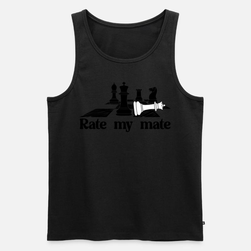 Chess Pieces Chess Player - Männer Premium Bio Tank Top - Schwarz