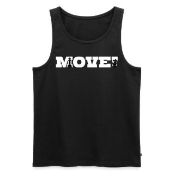 Move Chess Pieces Chess Player - Männer Premium Bio Tank Top - Schwarz - Vorne - Michal (187cm)