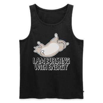 Cat Sleep Tired Sleeping Bed Nap - Männer Premium Bio Tank Top - Schwarz - Vorne - Michal (187cm)