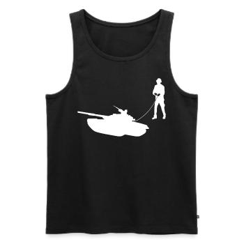Tanks MBT Tank Driver Tank Combat - Männer Premium Bio Tank Top - Schwarz - Vorne - AI Model Male 178 light (178cm)