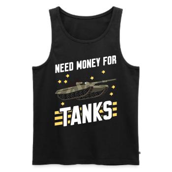 Tank Driver Combat Tank - Men's Premium Organic Tank Top - black - Front - AI Model Male 178 light (178cm)