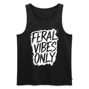 Wild Bold Wild kostenlos Abenteuer Natur Weiß - Männer Premium Bio Tank Top - Schwarz - Vorne - AI Model Male 178 light (178cm)