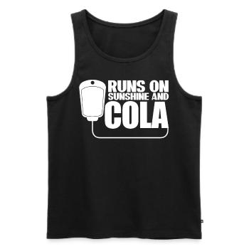 Cola Softdrinks Lemonade - Männer Premium Bio Tank Top - Schwarz - Vorne - AI Model Male 178 light (178cm)