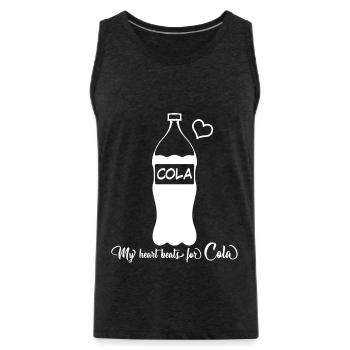 Cola Bottle Lemonade Soft Drinks - Men's Premium Organic Tank Top - charcoal grey - Front - Alexander (188cm)