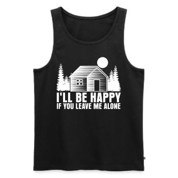 Grumpy Misanthrope Misanthropist - Männer Premium Bio Tank Top - Schwarz - Vorne - Michal (187cm)