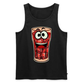 Cola Softdrinks Softdrink Lemonade - Männer Premium Bio Tank Top - Schwarz - Vorne - AI Model Male 178 light (178cm)