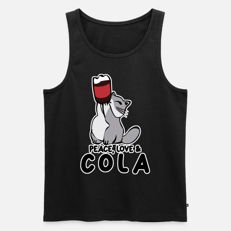 Cola Cat Lemonade Softdrinks - Männer Premium Bio Tank Top - Schwarz