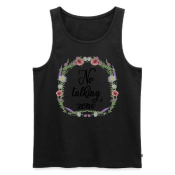 Flowers Misanthropist Misanthrope Grumpy - Männer Premium Bio Tank Top - Schwarz - Vorne - Michal (187cm)