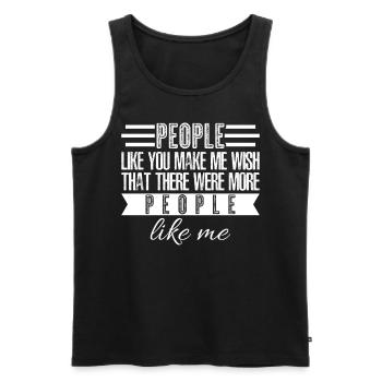 Misanthrope Grumpy Misanthropist - Männer Premium Bio Tank Top - Schwarz - Vorne - Michal (187cm)