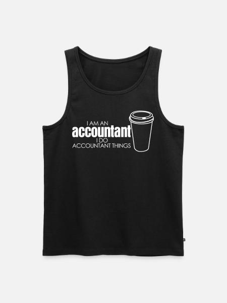 Accounting Bookkeeping Accountant Meme - Men's Premium Organic Tank Top - black