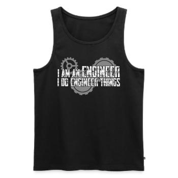 Engineering Engineers Engineer - Männer Premium Bio Tank Top - Schwarz - Vorne - AI Model Male 178 light (178cm)