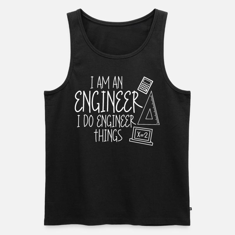 Engineer Joke Mechanical Engineering - Men's Premium Organic Tank Top - black