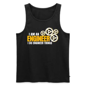 Engineering Mechanical Engineer - Men's Premium Organic Tank Top - black - Front - Michal (187cm)